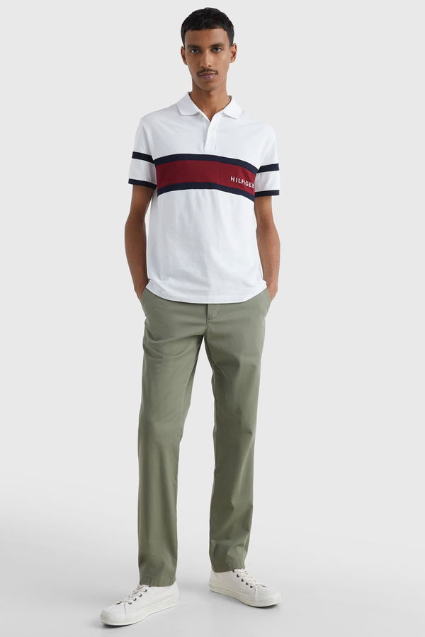 Tommy Hilfiger Erkek  Polo Yaka T-shirt Beyaz