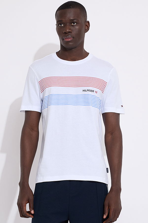 Tommy Hilfiger Erkek T-shirt Beyaz