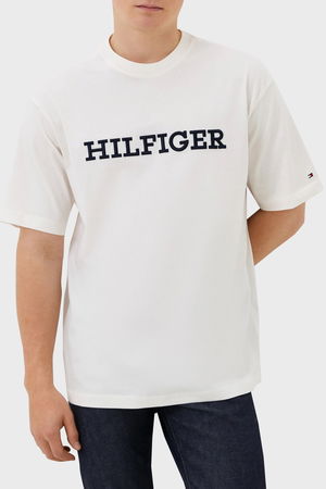 Tommy Hilfiger Erkek T-shirt Beyaz Tommy Hilfiger Erkek T-shirt Beyaz