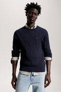 Tommy Hilfiger Erkek Bisiklet Yaka Kazak LACIVERT