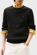 Tommy Hilfiger Erkek Bisiklet Yaka Kazak SIYAH