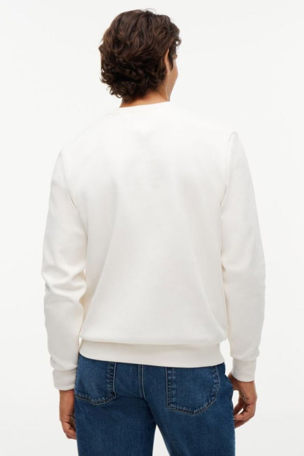 Tommy Hilfiger Erkek Bisiklet Yaka Sweatshirt KREM