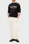 Tommy Hilfiger Erkek Bisiklet Yaka Sweatshirt SIYAH