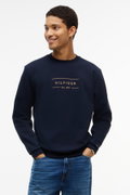 Tommy Hilfiger Erkek Bisiklet Yaka Sweatshirt SIYAH