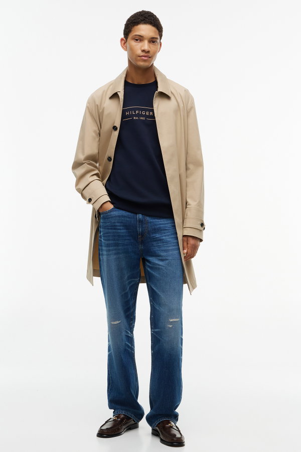 Tommy Hilfiger Erkek Bisiklet Yaka Sweatshirt SIYAH