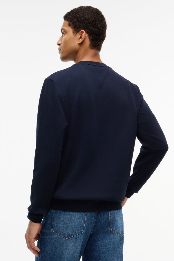 Tommy Hilfiger Erkek Bisiklet Yaka Sweatshirt SIYAH