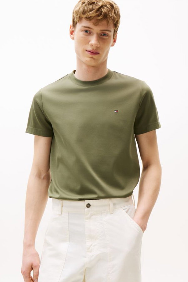 Tommy Hilfiger Erkek Bisiklet Yaka T-shirt A HAKI