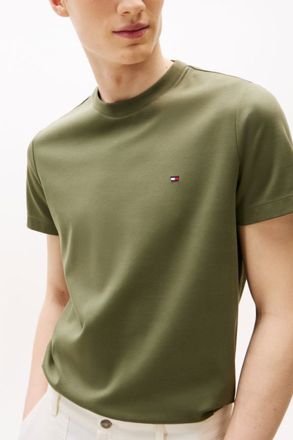 Tommy Hilfiger Erkek Bisiklet Yaka T-shirt A HAKI