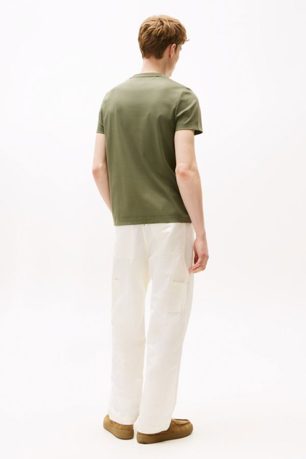 Tommy Hilfiger Erkek Bisiklet Yaka T-shirt A HAKI