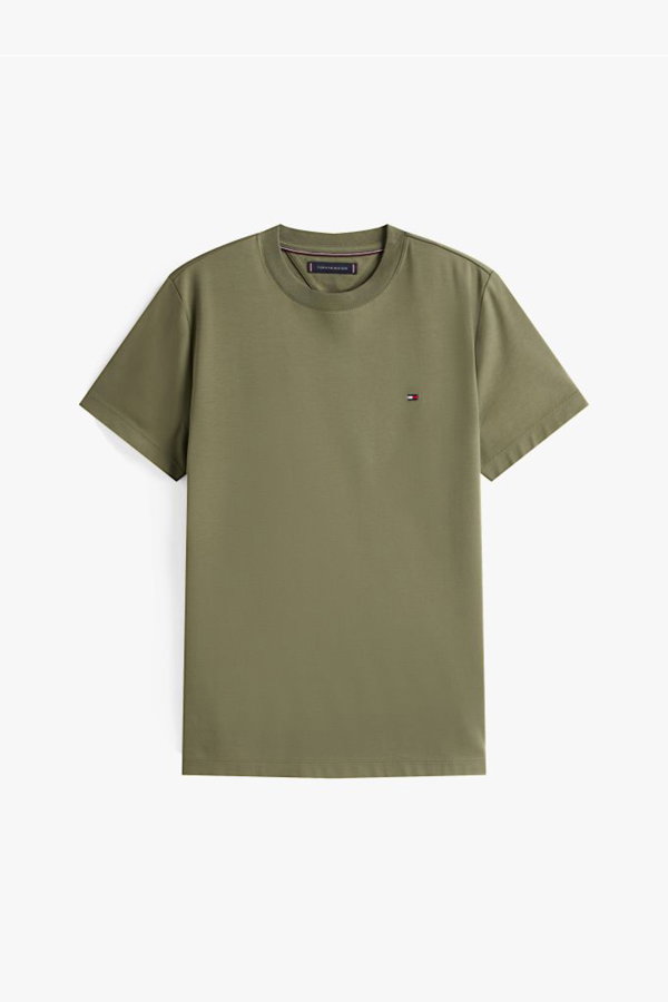 Tommy Hilfiger Erkek Bisiklet Yaka T-shirt A HAKI