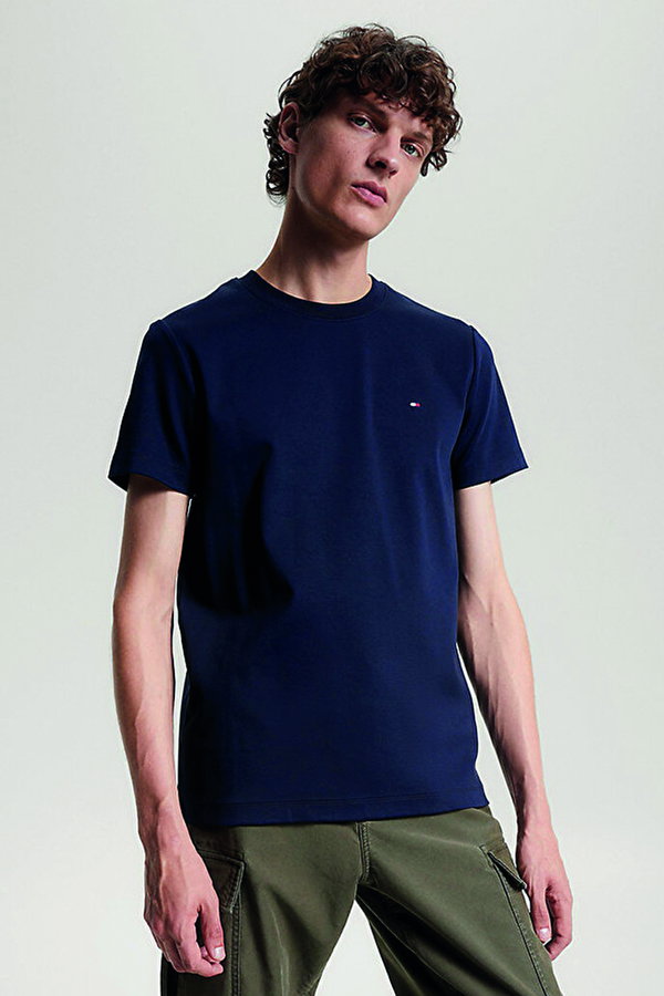 Tommy Hilfiger Erkek Bisiklet Yaka T-shirt K.LACIVERT