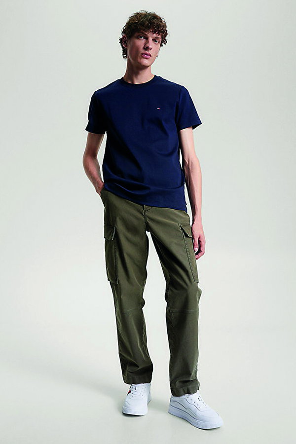 Tommy Hilfiger Erkek Bisiklet Yaka T-shirt K.LACIVERT