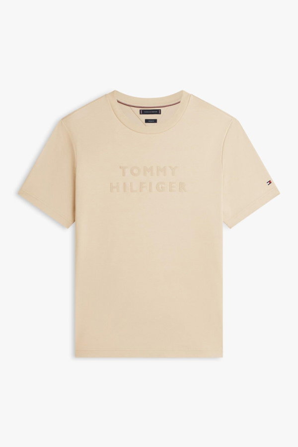 Tommy Hilfiger Erkek Bisiklet Yaka T-shirt KUM