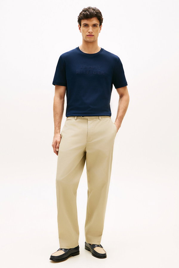 Tommy Hilfiger Erkek Bisiklet Yaka T-shirt LACIVERT
