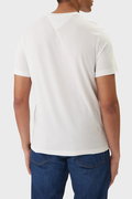 Tommy Hilfiger Bisiklet Yaka Erkek T-shirt Beyaz