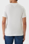 Tommy Hilfiger Erkek Bisiklet Yaka T-shirt Beyaz