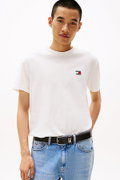 Tommy Hilfiger Erkek Bisiklet Yaka T-shirt Beyaz