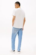 Tommy Hilfiger Erkek Bisiklet Yaka T-shirt Beyaz