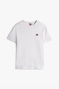 Tommy Hilfiger Erkek Bisiklet Yaka T-shirt Beyaz