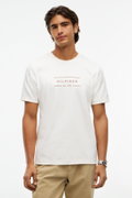 Tommy Hilfiger Erkek Bisiklet Yaka T-shirt EKRU