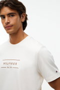 Tommy Hilfiger Erkek Bisiklet Yaka T-shirt EKRU