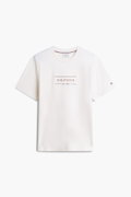 Tommy Hilfiger Erkek Bisiklet Yaka T-shirt EKRU