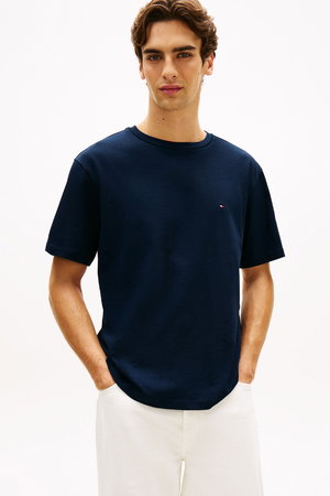 Tommy Hilfiger Erkek Bisiklet Yaka T-shirt LACIVERT