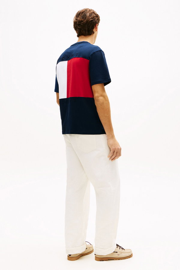 Tommy Hilfiger Erkek Bisiklet Yaka T-shirt LACIVERT