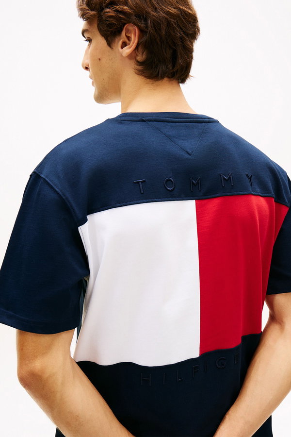 Tommy Hilfiger Erkek Bisiklet Yaka T-shirt LACIVERT
