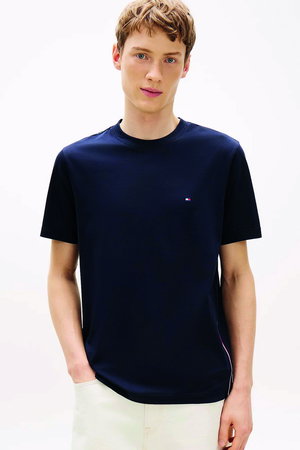 Tommy Hilfiger Erkek Bisiklet Yaka T-shirt LACIVERT