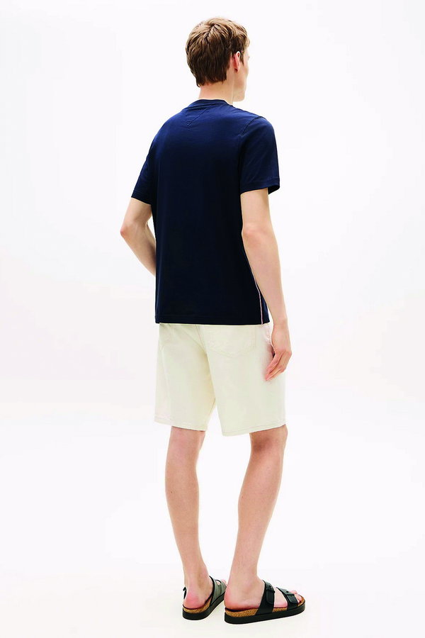 Tommy Hilfiger Erkek Bisiklet Yaka T-shirt LACIVERT