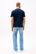 Tommy Hilfiger Erkek Bisiklet Yaka T-shirt LACIVERT