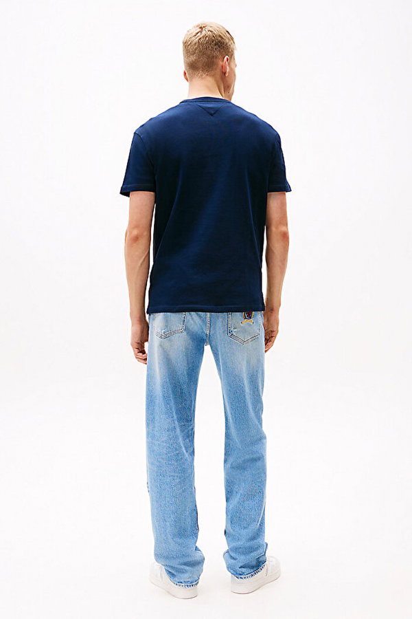 Tommy Hilfiger Erkek Bisiklet Yaka T-shirt LACIVERT
