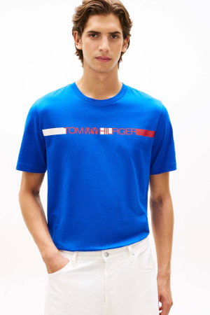 Tommy Hilfiger Erkek Bisiklet Yaka T-shirt SAKS