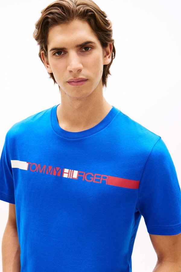 Tommy Hilfiger Erkek Bisiklet Yaka T-shirt SAKS