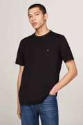Tommy Hilfiger Erkek Bisiklet Yaka T-shirt SIYAH
