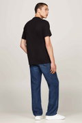 Tommy Hilfiger Erkek Bisiklet Yaka T-shirt SIYAH
