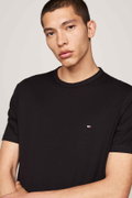 Tommy Hilfiger Erkek Bisiklet Yaka T-shirt SIYAH
