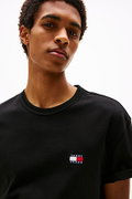 Tommy Hilfiger Erkek Bisiklet Yaka T-shirt SIYAH