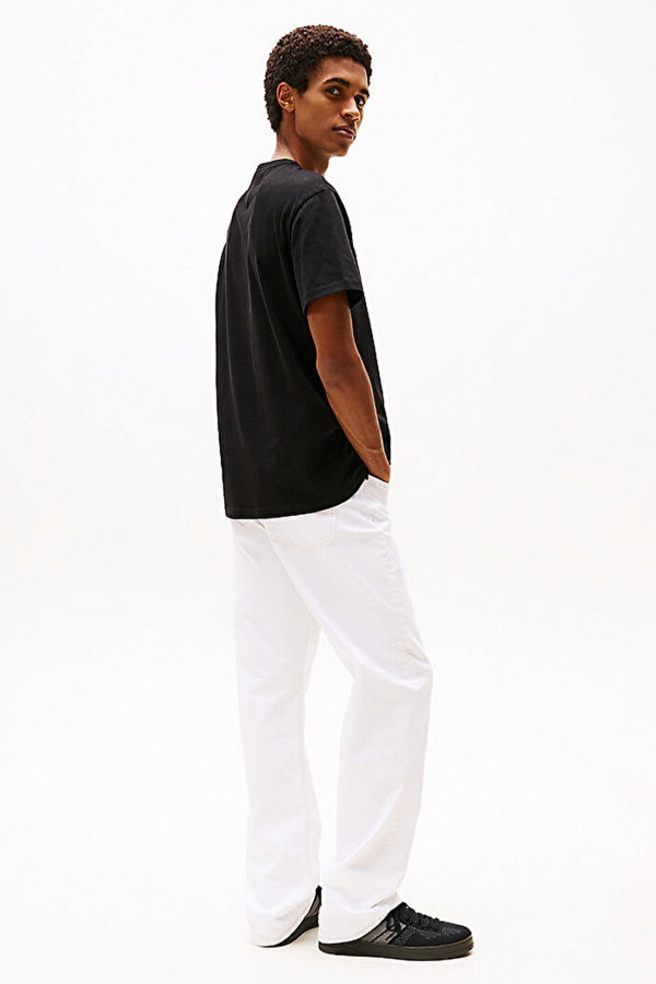 Tommy Hilfiger Erkek Bisiklet Yaka T-shirt SIYAH