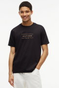 Tommy Hilfiger Erkek Bisiklet Yaka T-shirt SIYAH