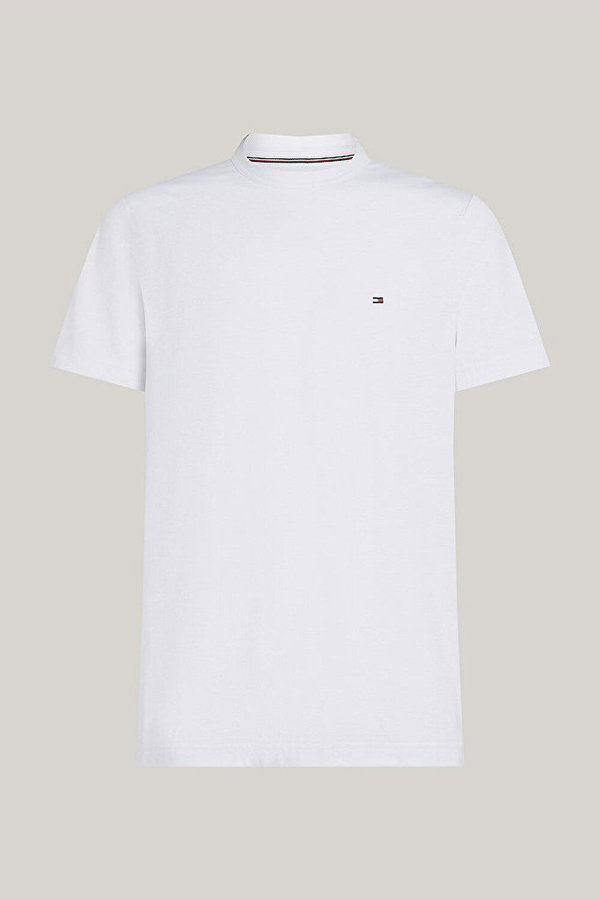 Tommy Hilfiger Erkek Bisiklet Yaka T-shirt Beyaz
