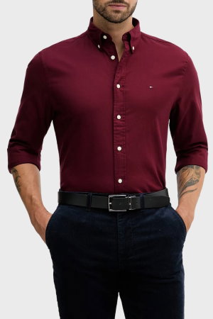 Tommy Hilfiger Erkek Gömlek BORDO