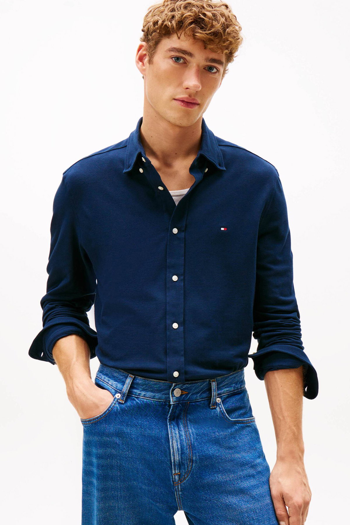 Tommy Hilfiger Erkek Gömlek LACIVERT