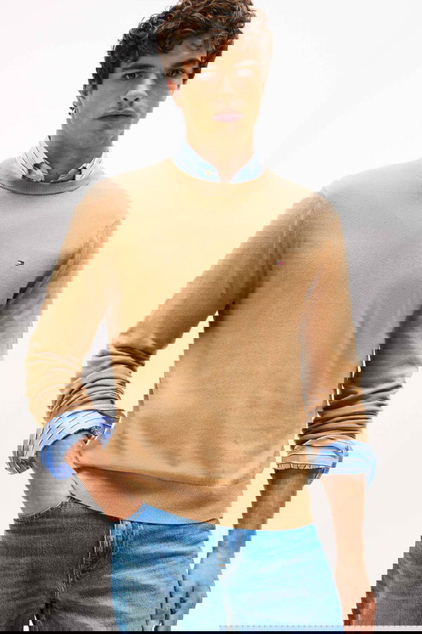 Tommy Hilfiger Erkek Kazak BEJ