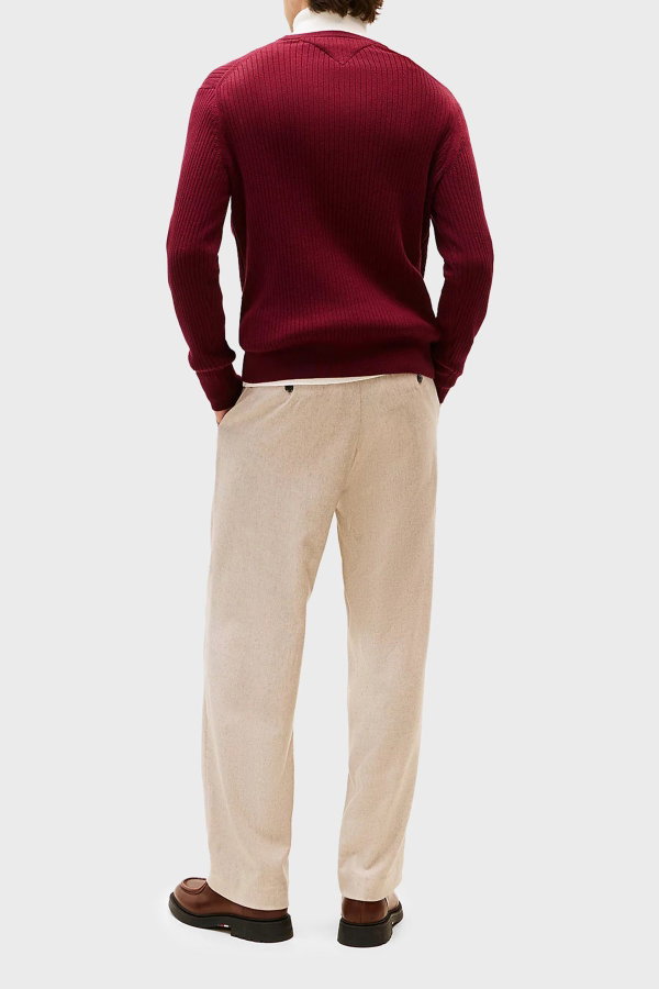 Tommy Hilfiger Erkek Kazak BORDO