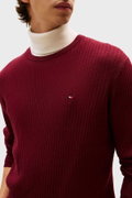 Tommy Hilfiger Erkek Kazak BORDO