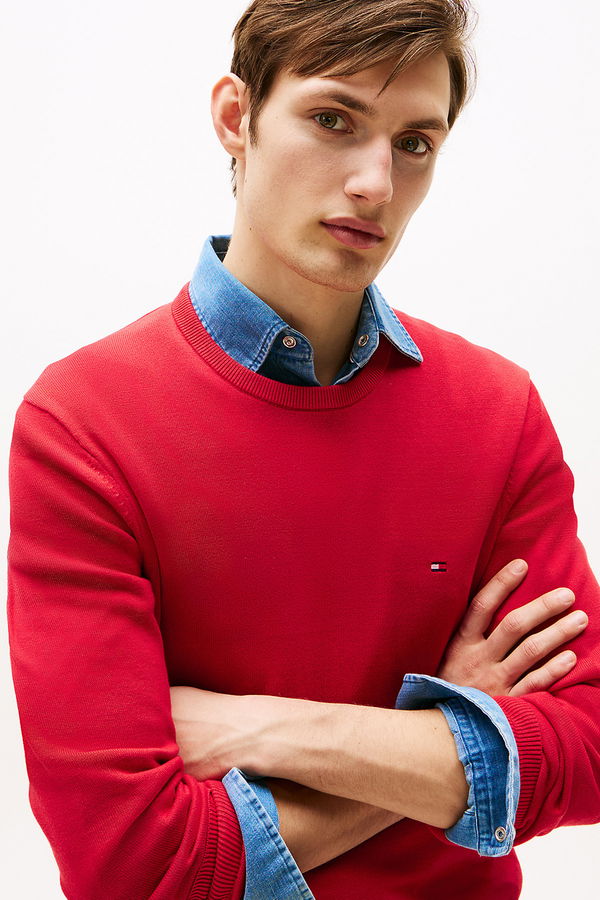 Tommy Hilfiger Erkek Kazak Kırmızı