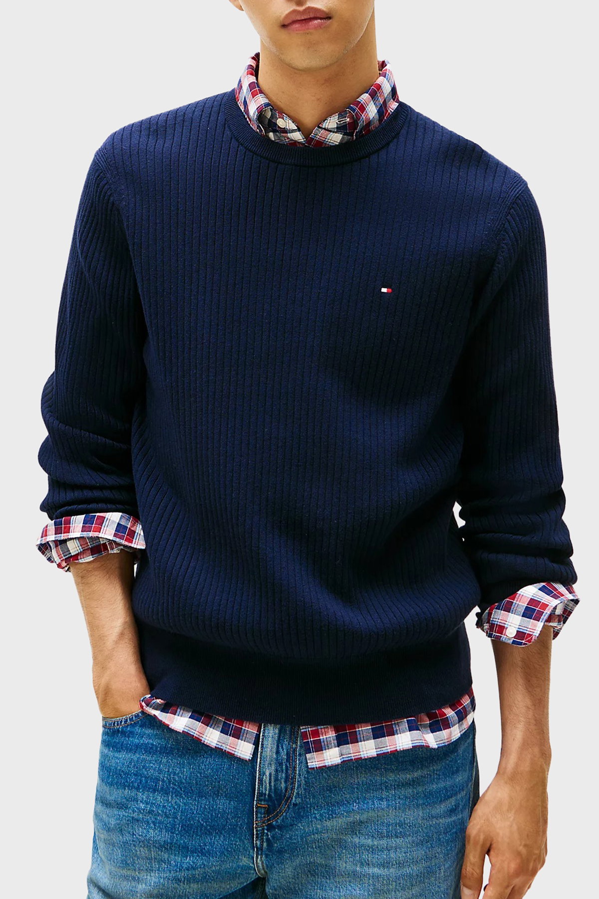 Tommy Hilfiger Erkek Kazak LACIVERT