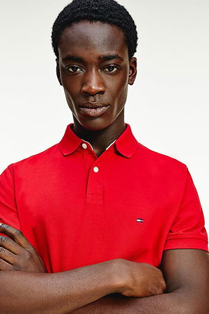 Tommy Hilfiger Erkek  Polo Yaka T-shirt Kırmızı Tommy Hilfiger Erkek  Polo Yaka T-shirt Kırmızı